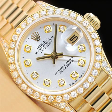 women's gold rolex presidential|18k gold ladies Rolex watch.